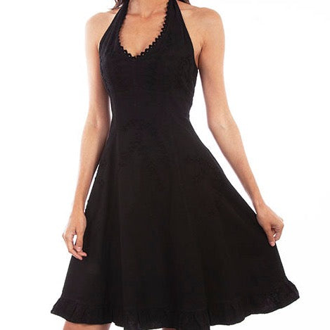 Black halter dress (PSL-053-BLK) preview