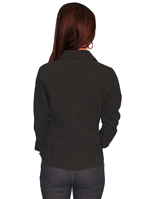 Black blazer back view preview