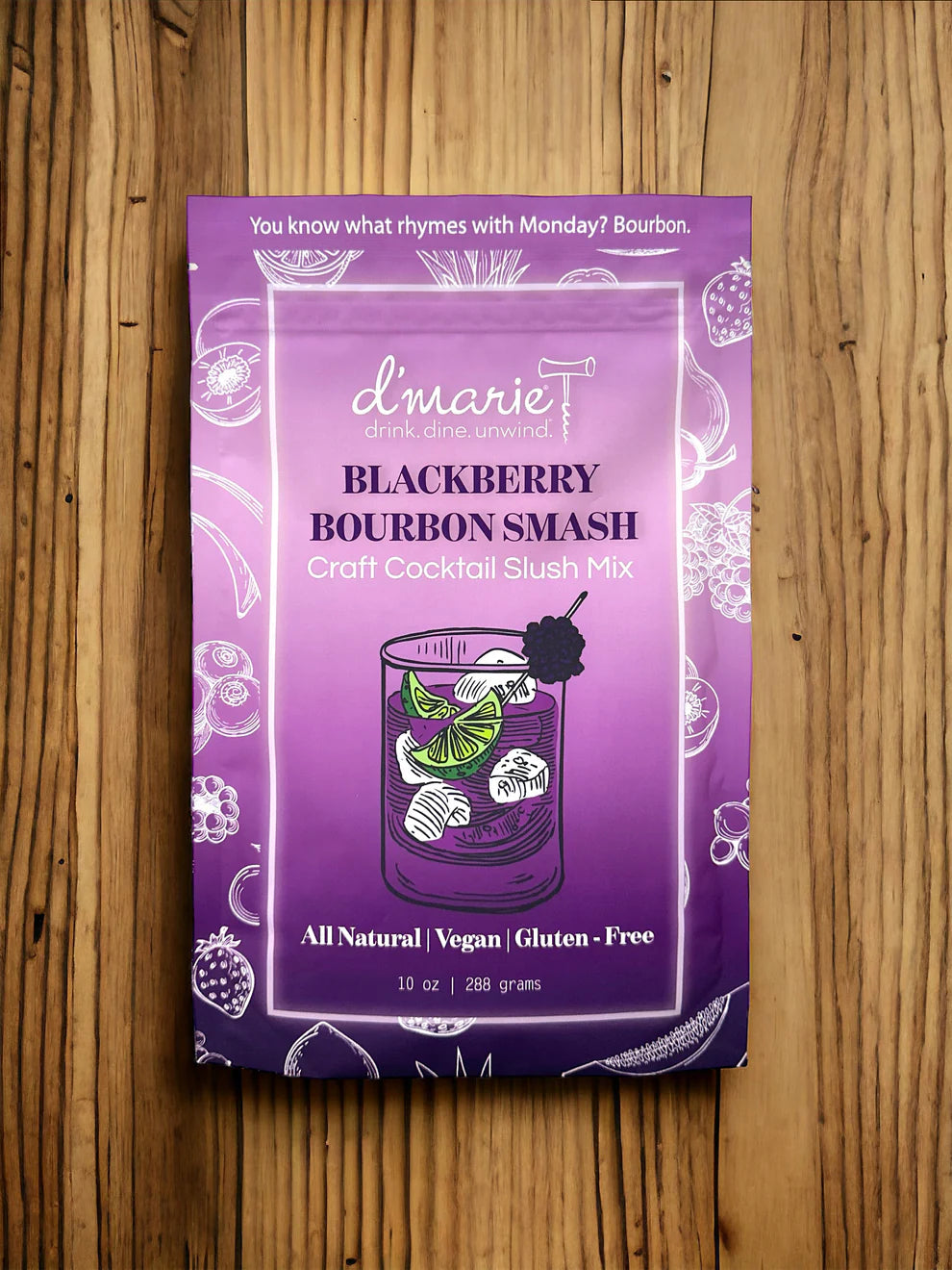D'Marie Blackberry Bourbon Smash Cocktail Mix