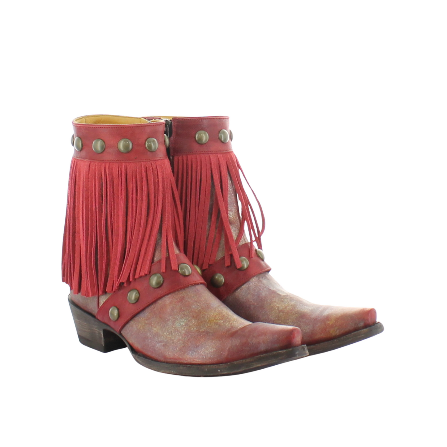 Red fringed cowboy boots, screenshot from Sept 21, 2024.