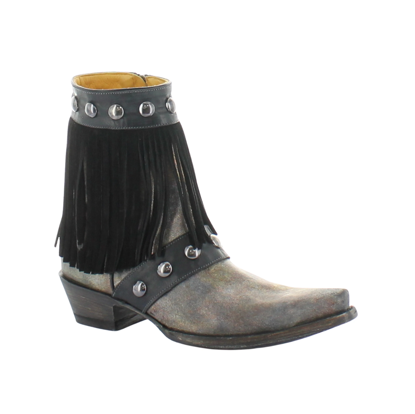 Cowboy boot with fringe, seen on Sept 21, 2024 screenshot.