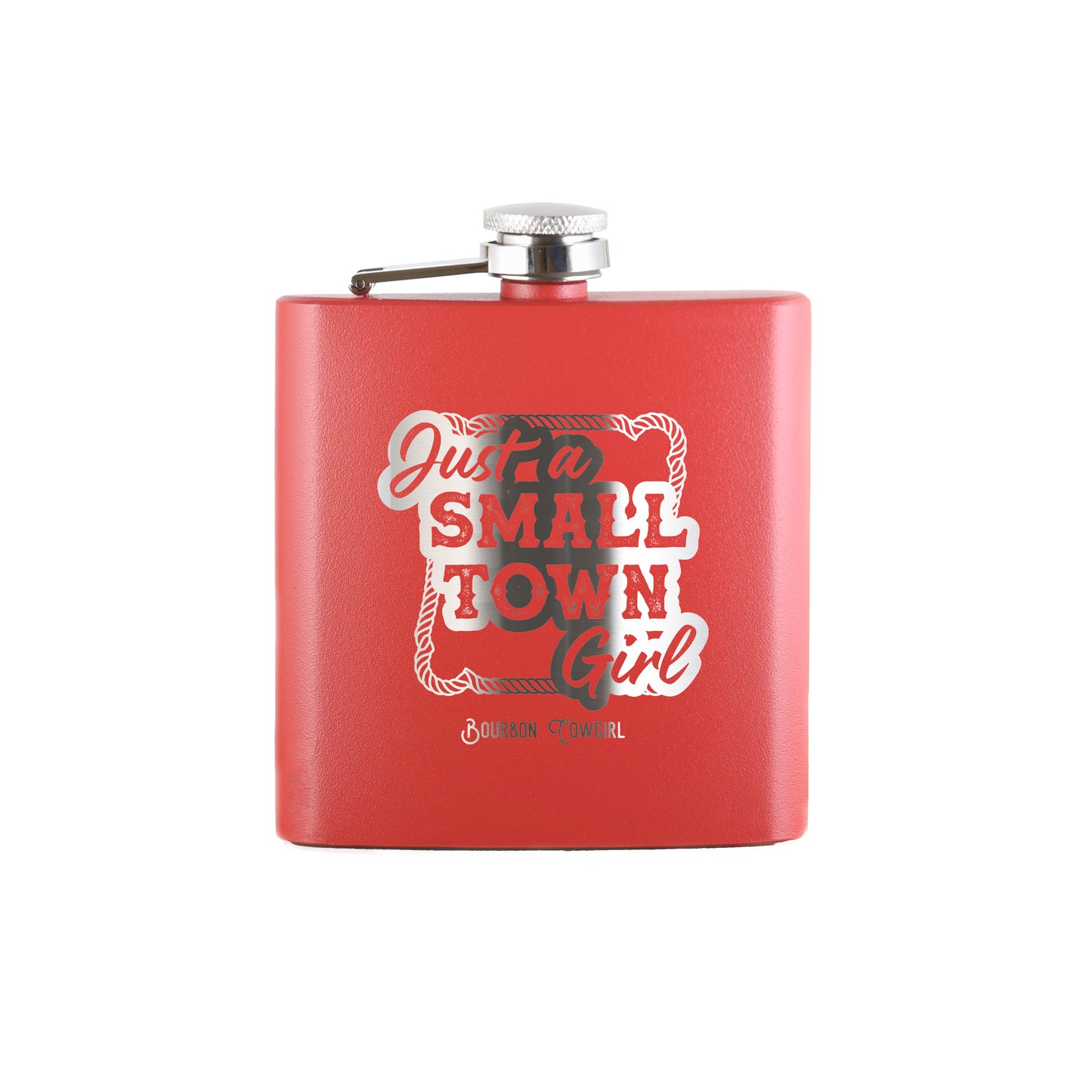 Red Small Town Girl flask