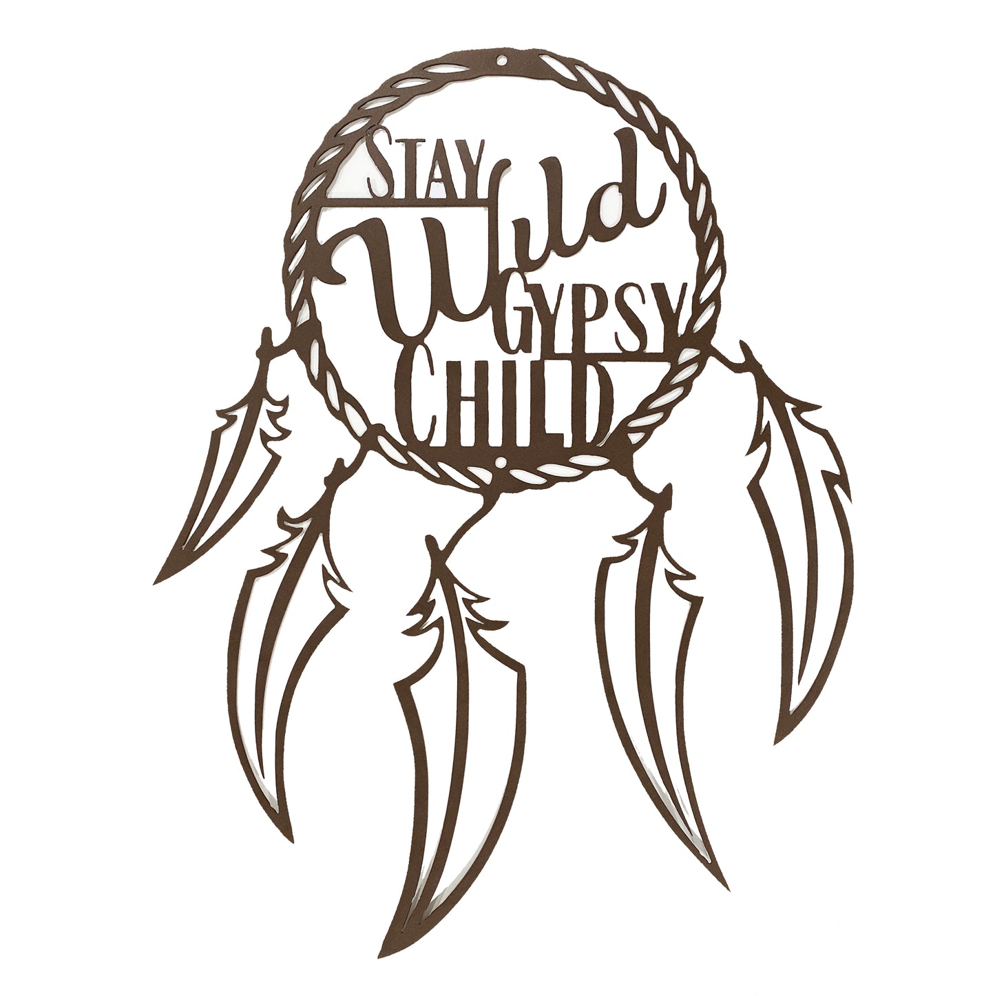 Stay Wild Gypsy Child metal sign