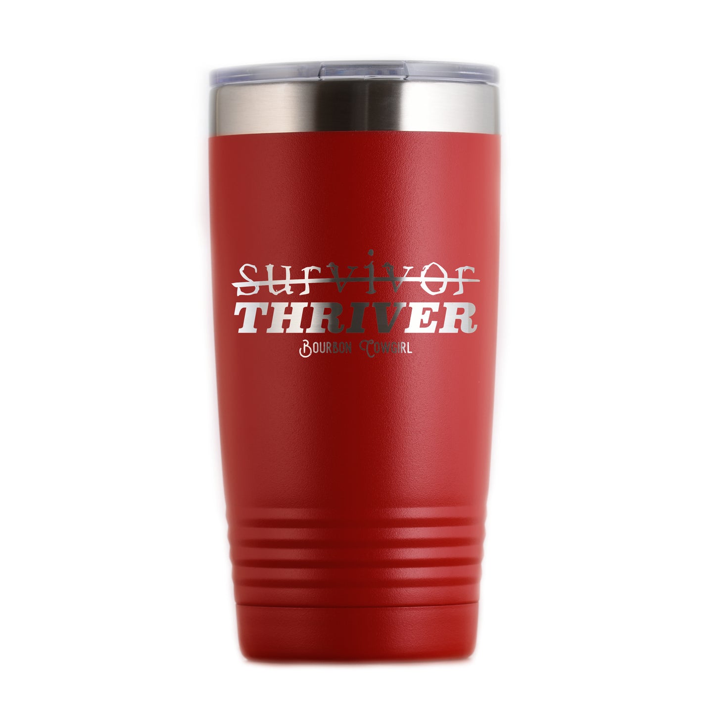 Red Survivor Thriver Tumbler