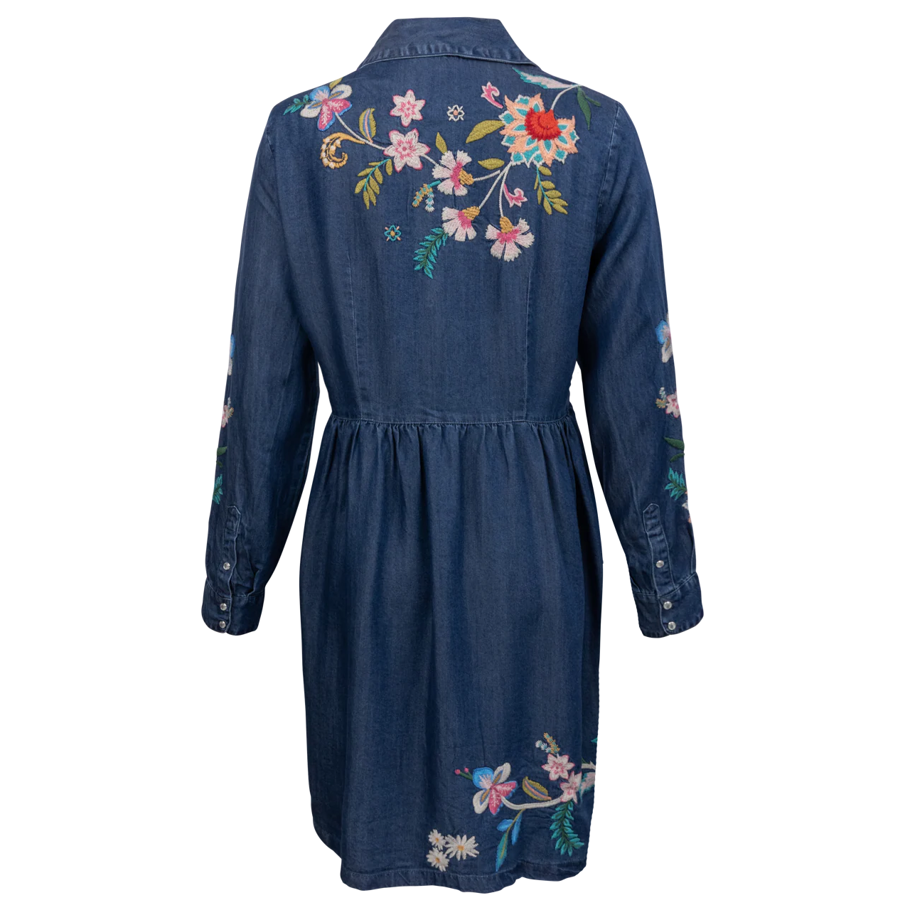 Johnny Was Embroidered Denim Dress