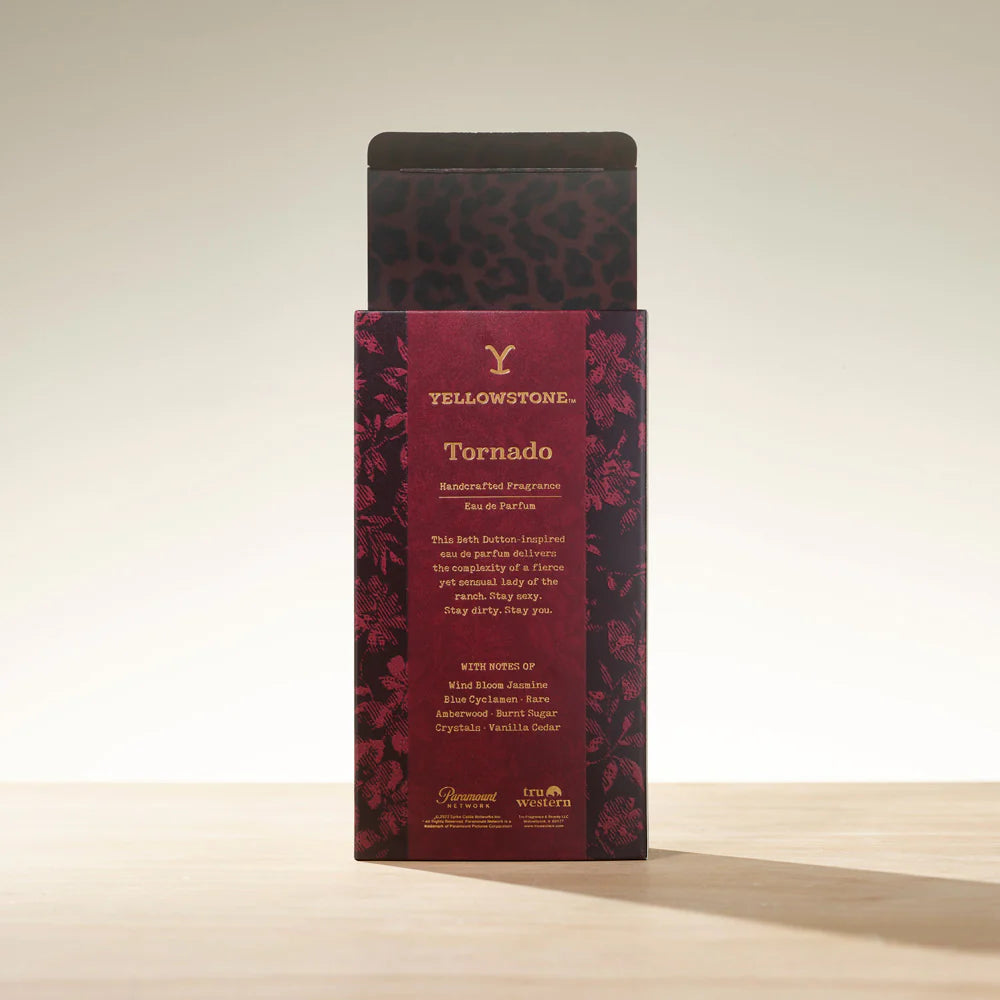 Yellowstone Tornado fragrance box back open
