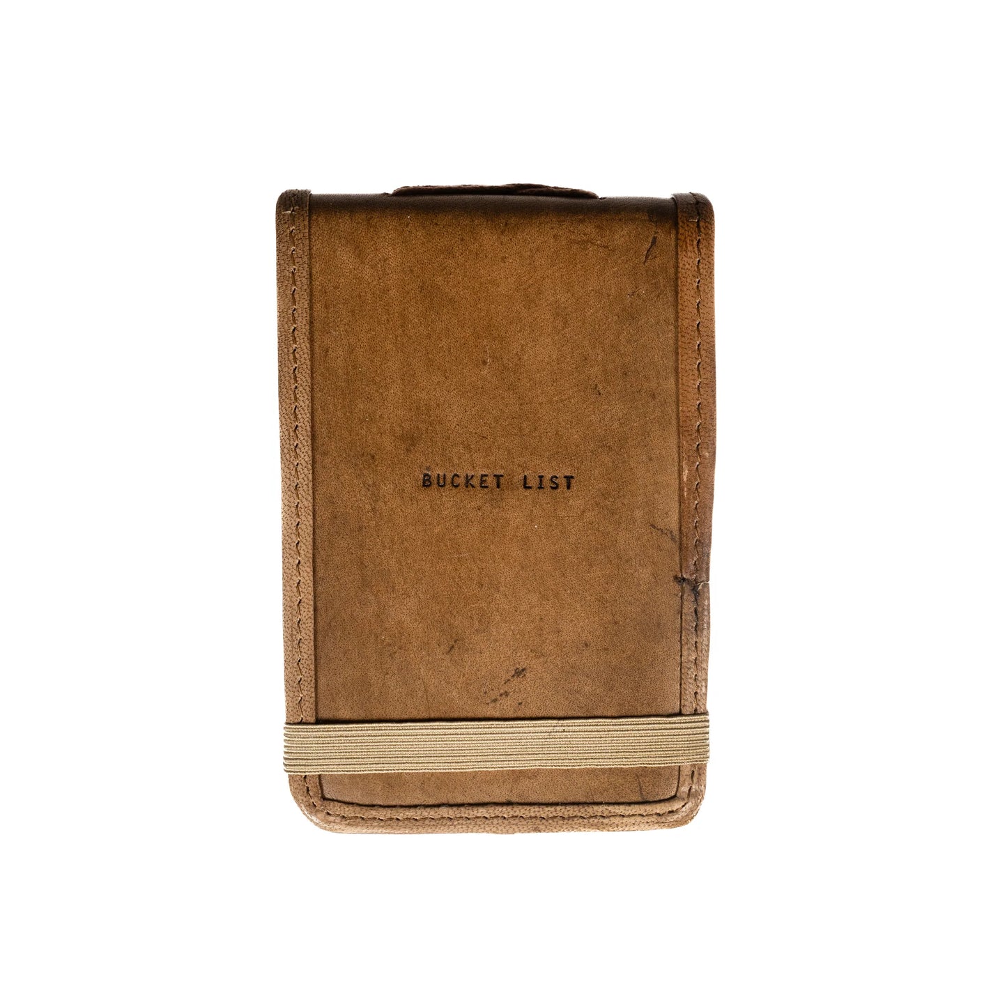 Leather bucket list journal