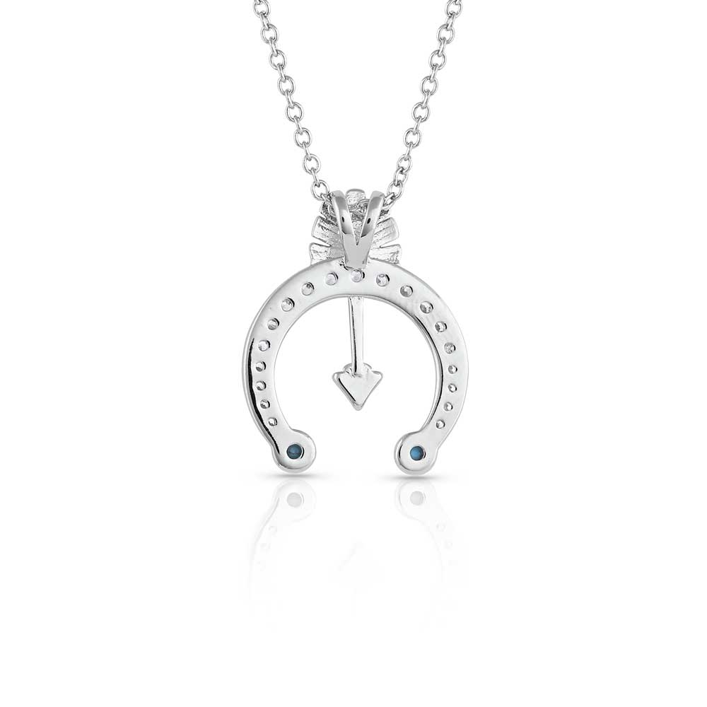 Horseshoe pendant necklace with diamonds - NC5247