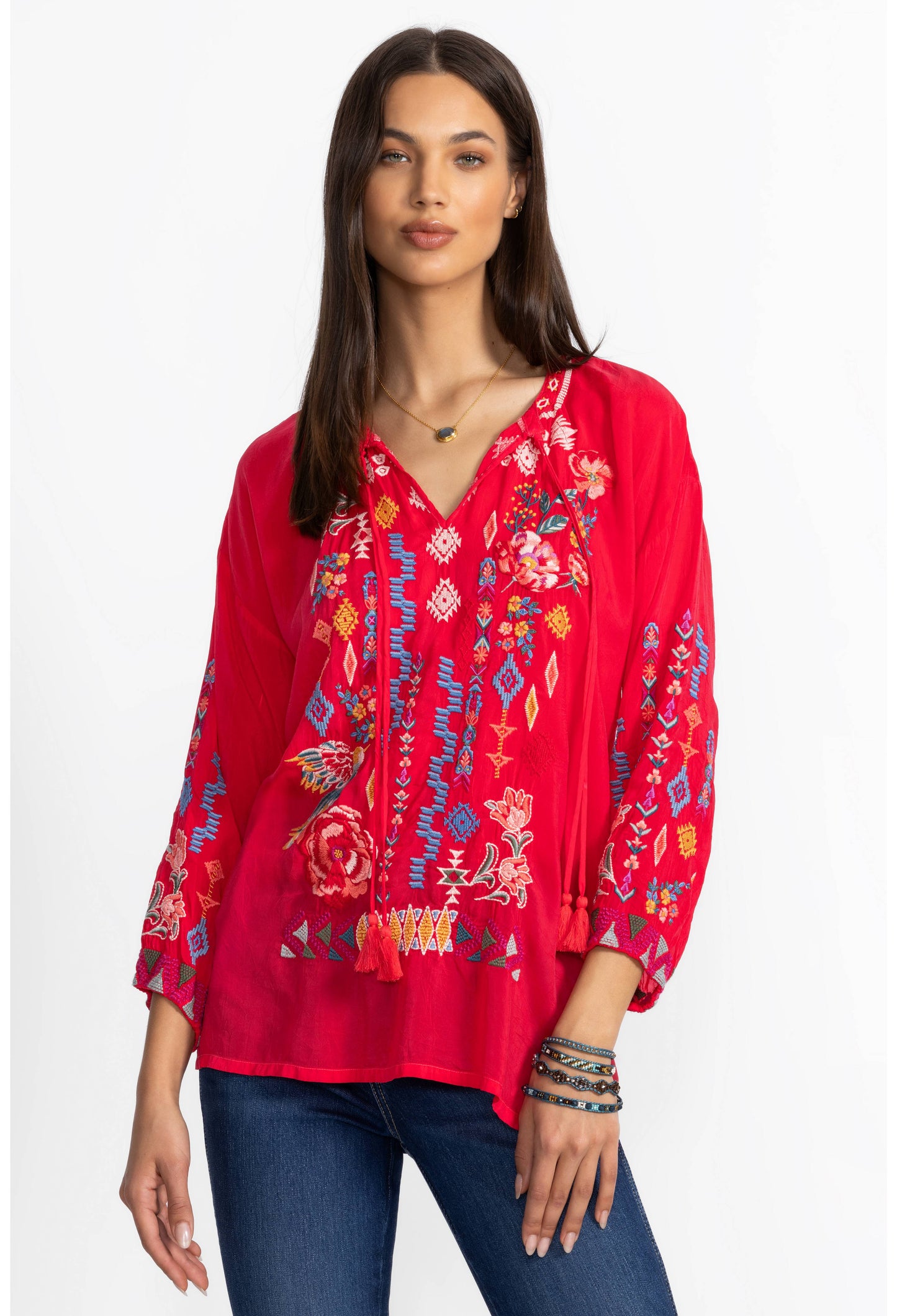 Red embroidered top c12725-1_red_3
