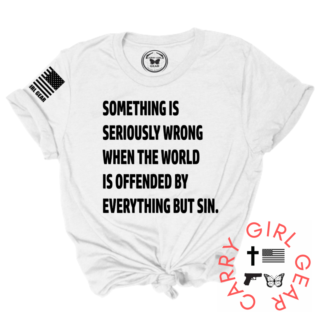 White unisex Everything But Sin t-shirt