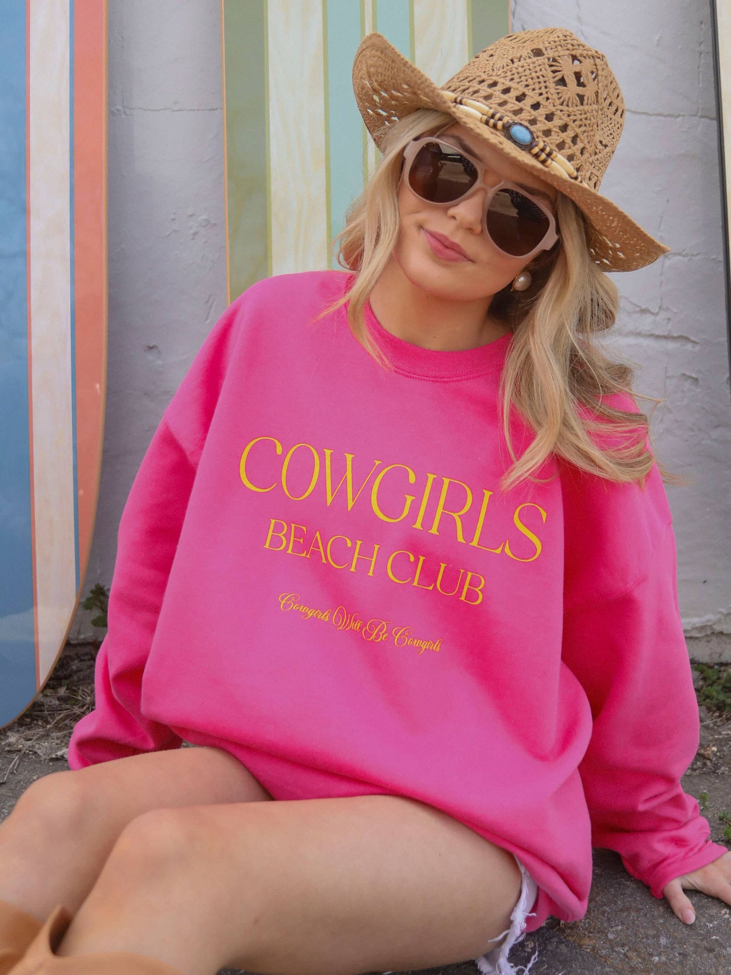 Cowgirls Beach Club sweatshirt,...