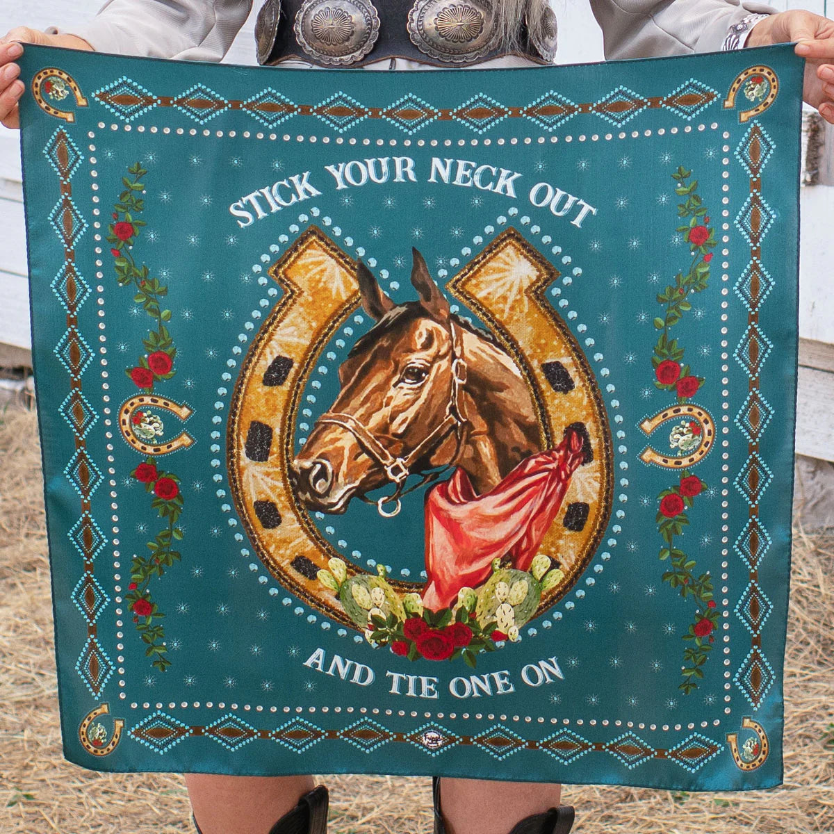 Vintage horse wild rag scarf