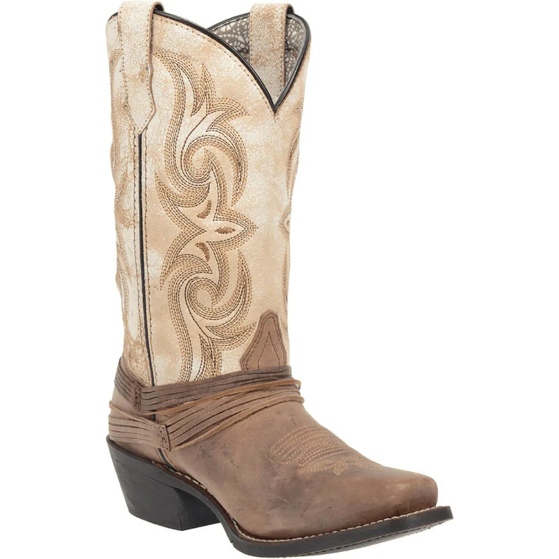 Laredo Myra Sand & White Western Boots for Women
