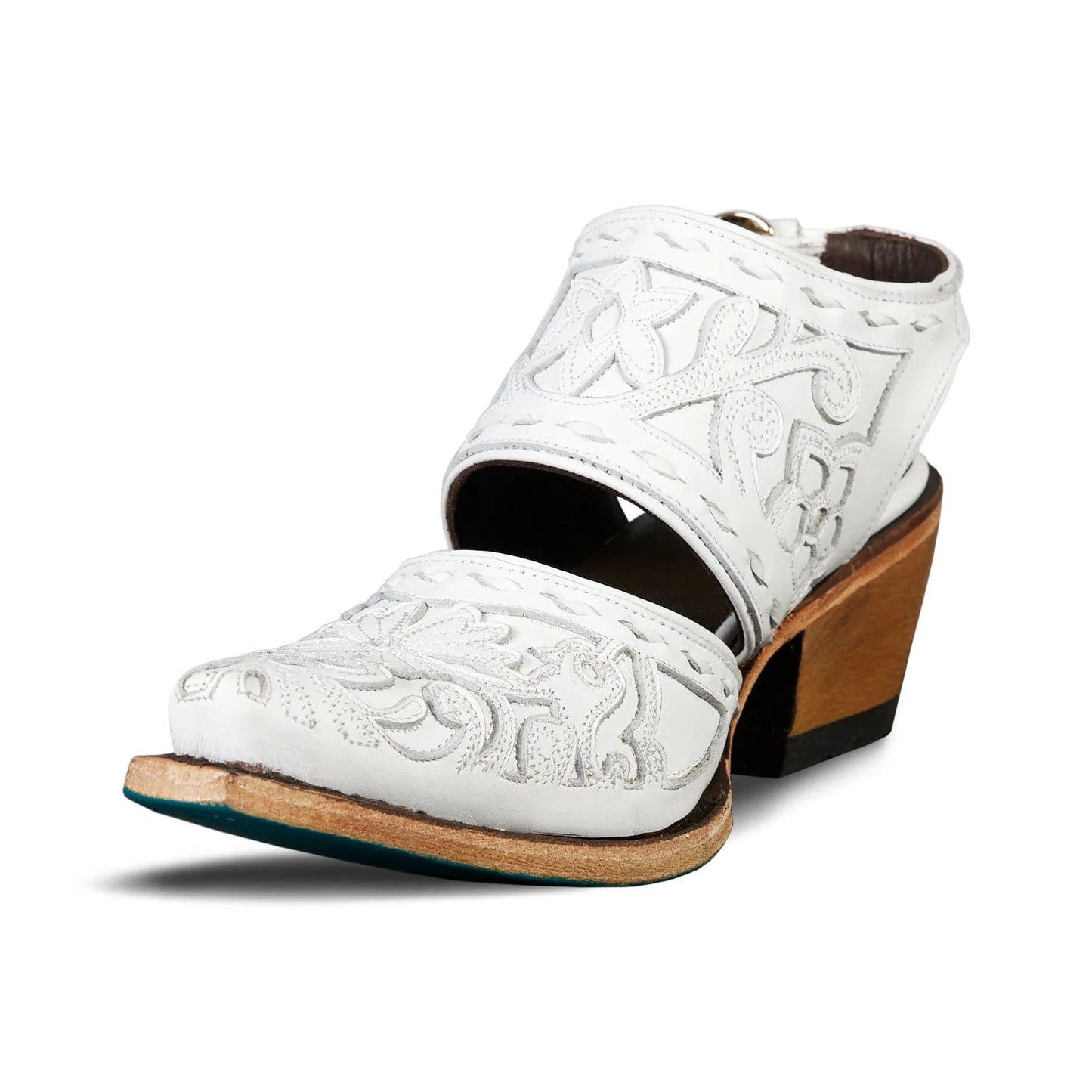 White leather mule lb0458i by Robin Mule & Matthew White