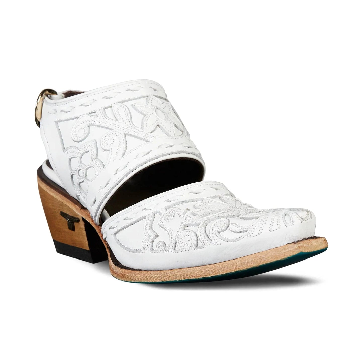 White leather Robin Mule by Matthew White