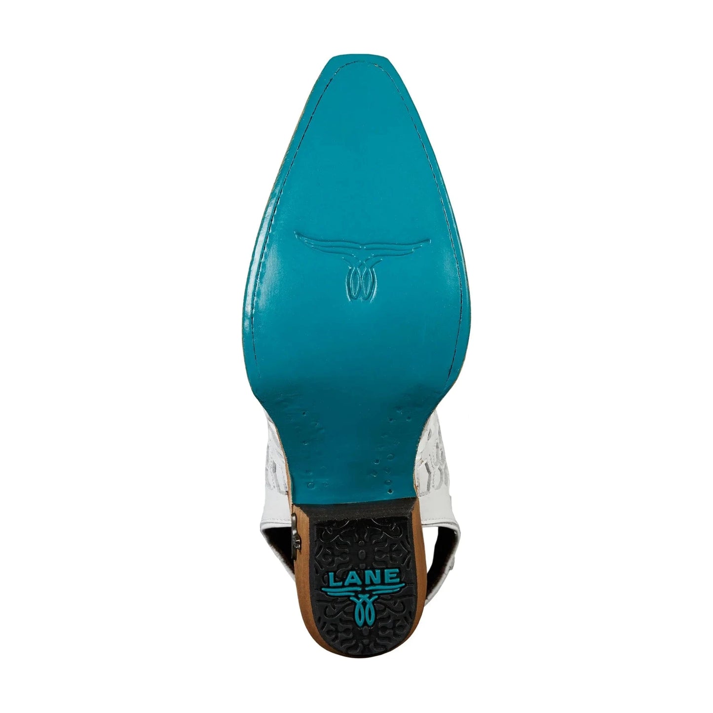 Robin Mule by Lane Boots - white leather sole view