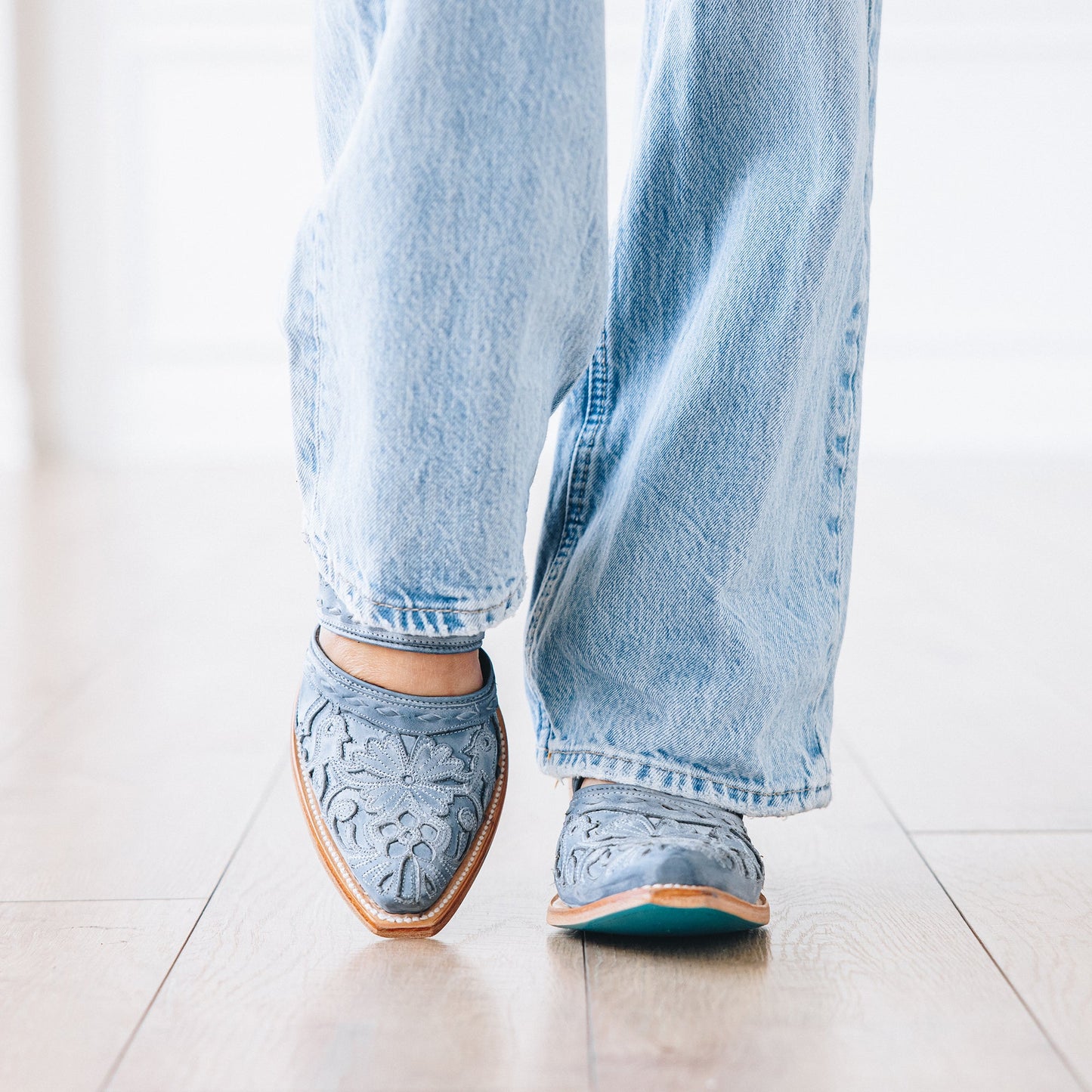 Robin Slingback Mule - Washed Denim