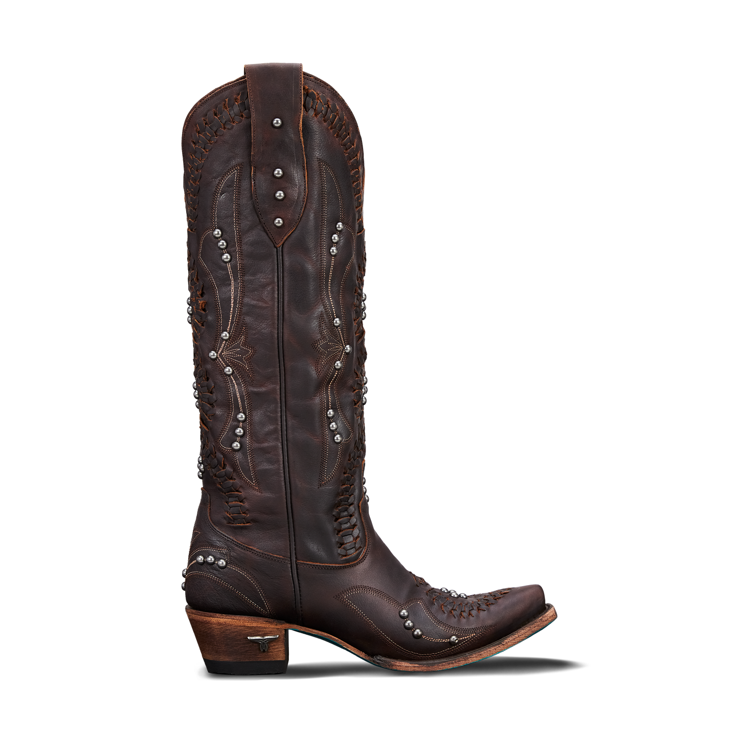 Cognac leather Cossette cowboy boot
