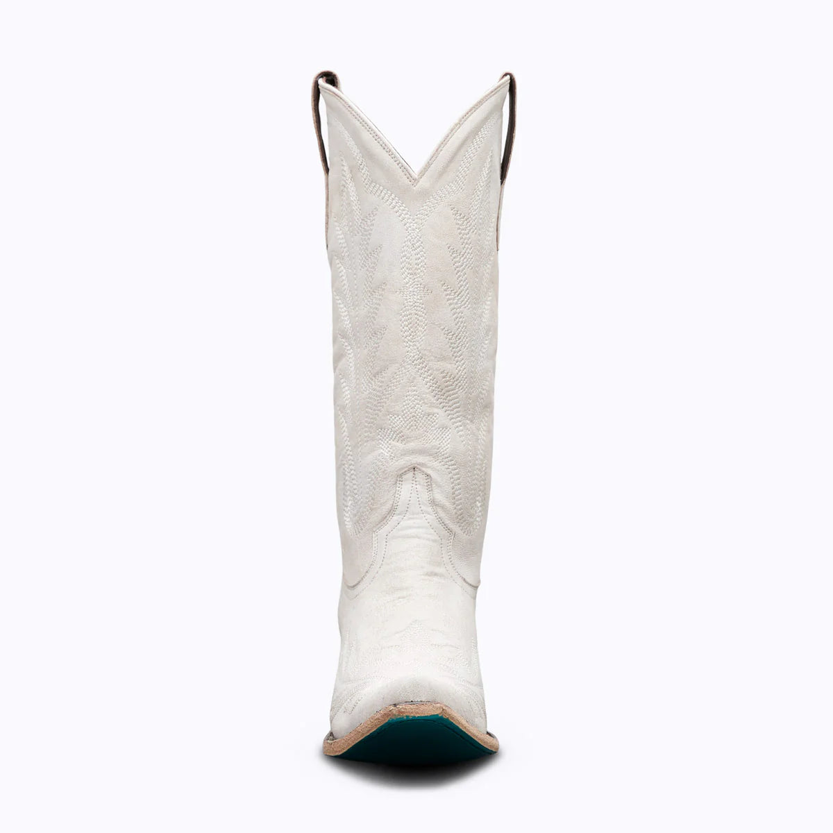 White Lexington Ceramic Crackle Cowboy Boot
