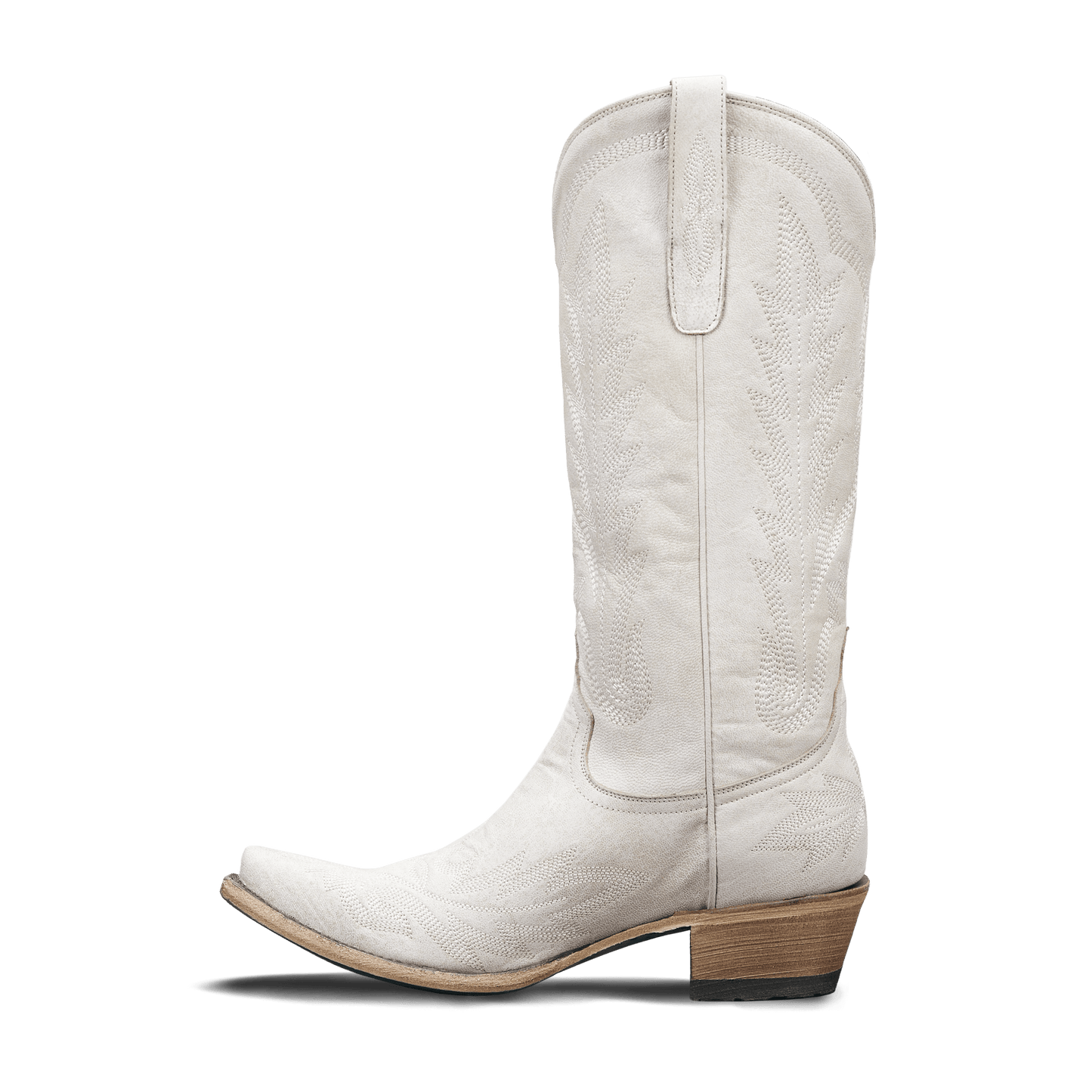 White Lexington Ceramic Crackle Cowboy Boot