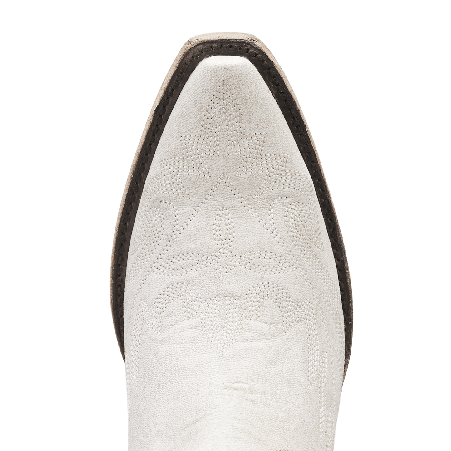 White Lexington Ceramic Crackle Western Boot