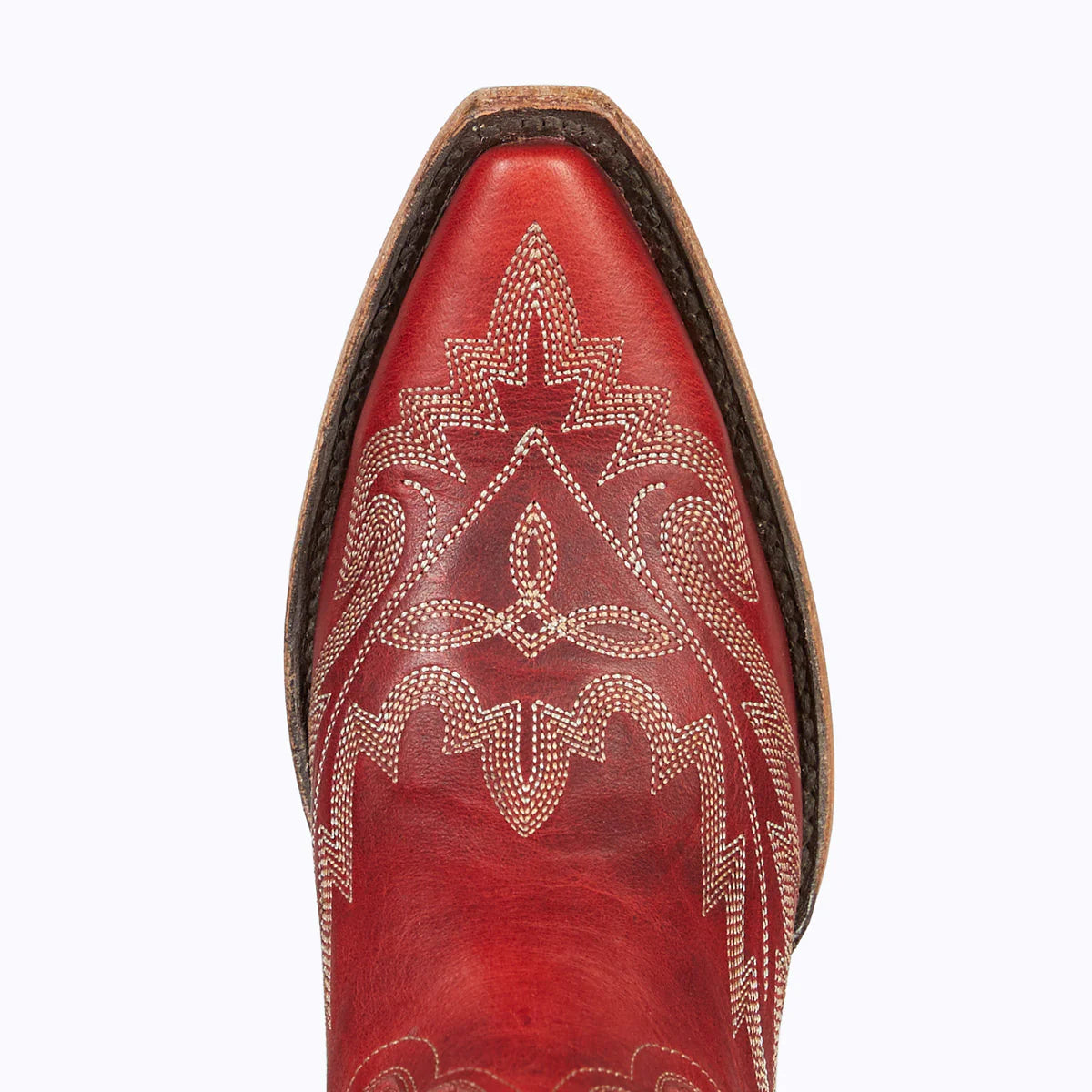 Red Lexington Smoldruby boot detail