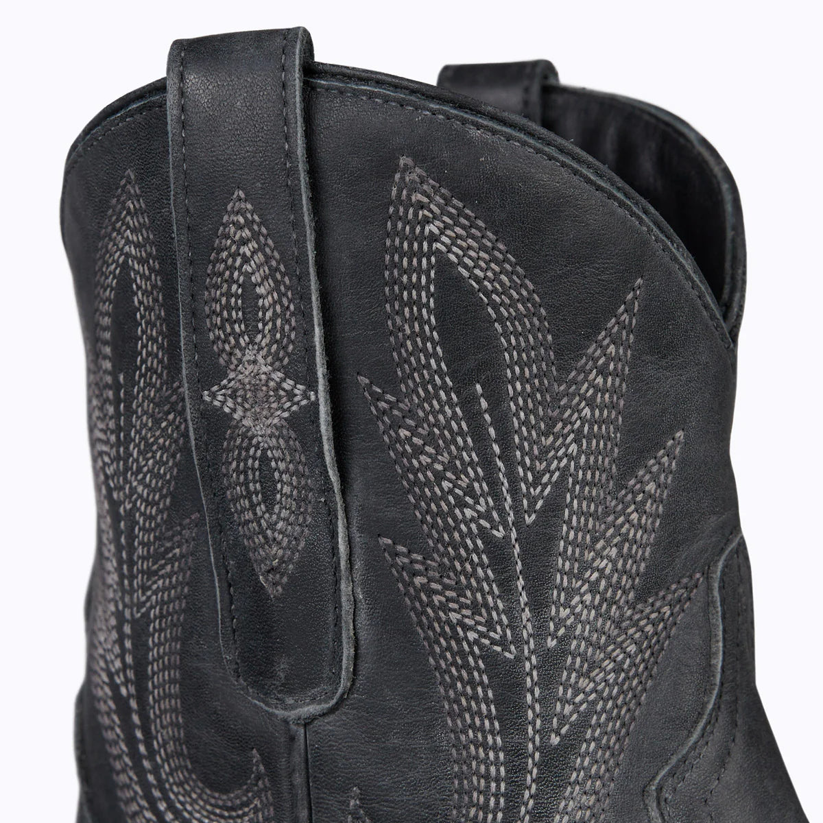 Jet black Lexington bootie close-up