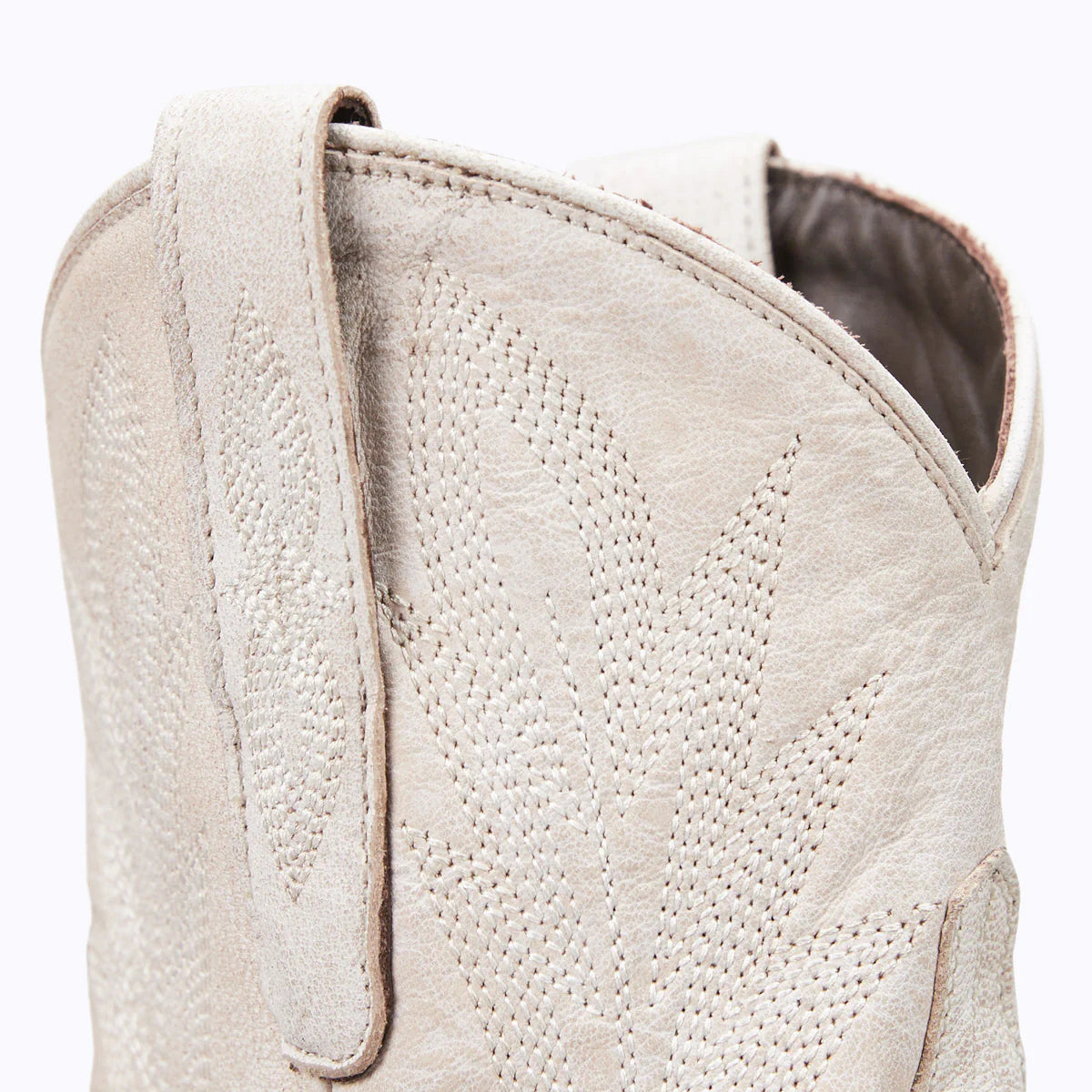 Lexington Bootie ceramic crackle leather detail