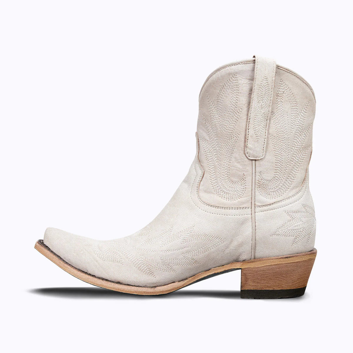Lexington Bootie - Ceramic Crackle White Cowboy Boot