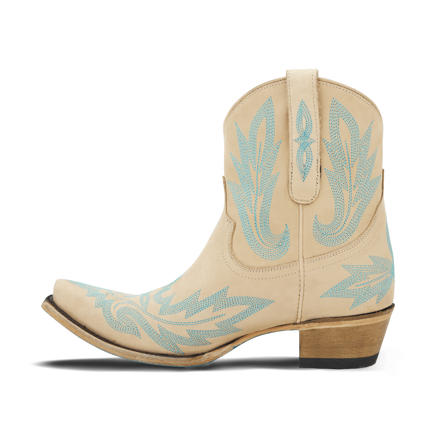 Lexington Bootie Sand and Stream - Beige and Teal Western Boot