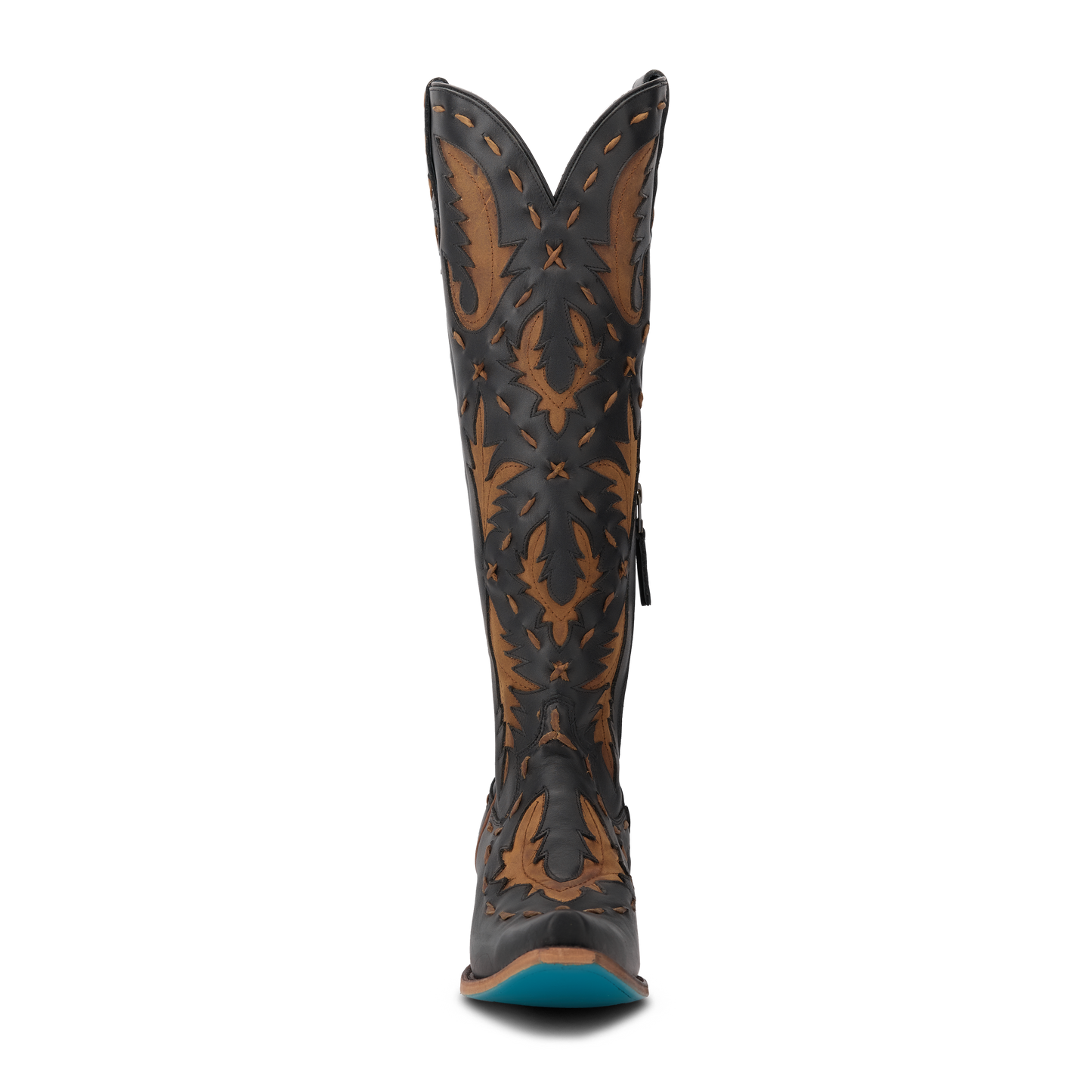 Reverie Knee High Corset - Jet Black and Burnt Caramel