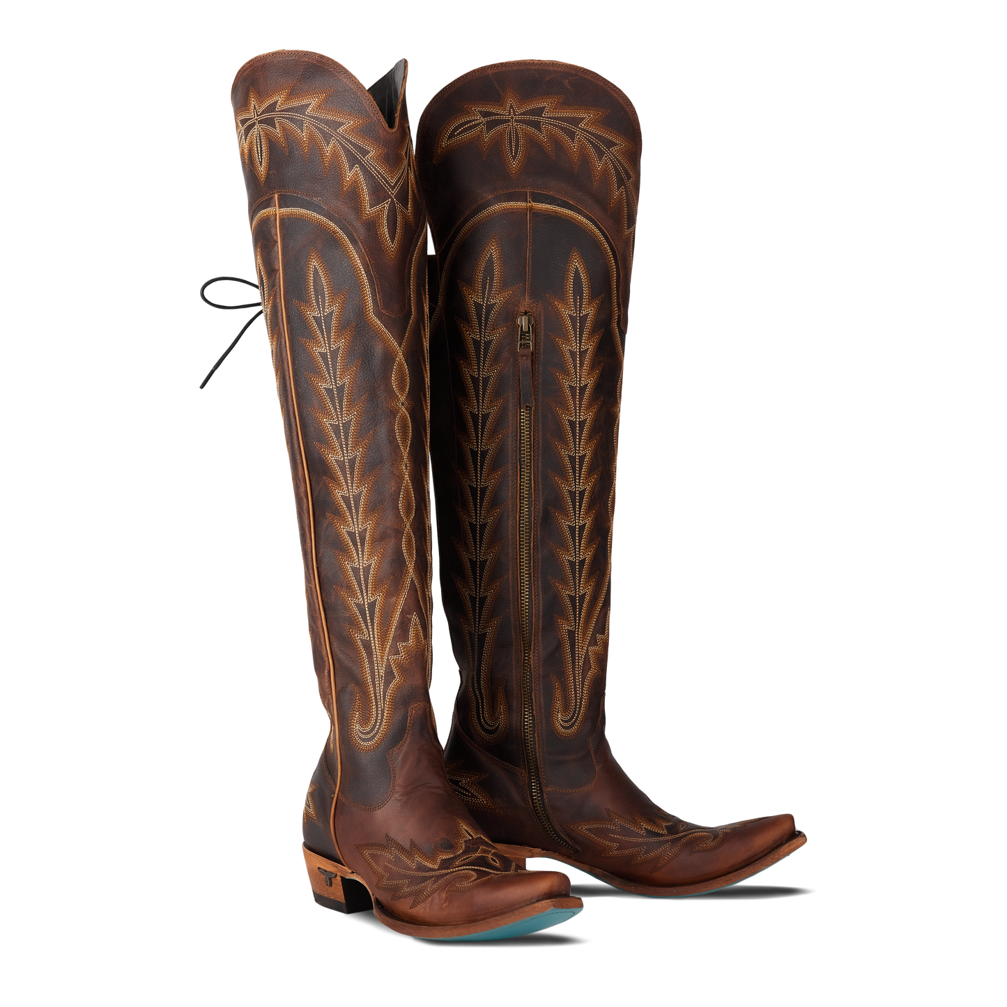 Cognac Lexington OTK Cowboy Boots