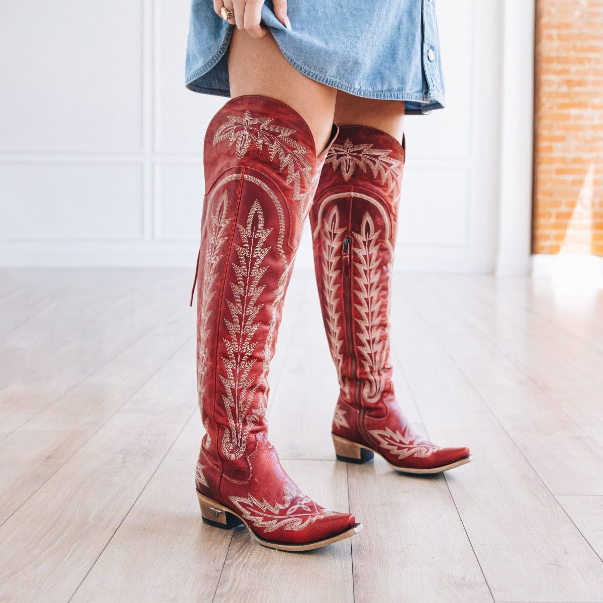 Smoldering Ruby Lexington OTK Boots