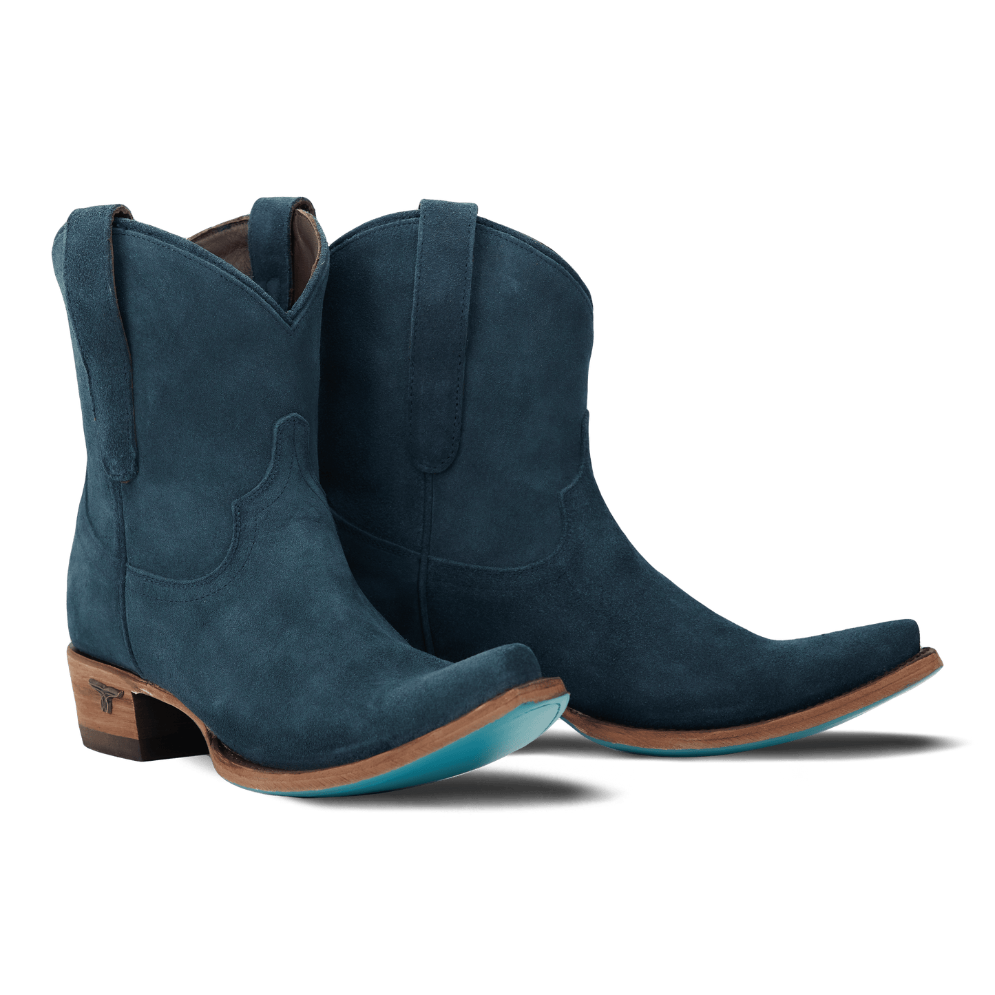 Navy suede Emma Jane booties