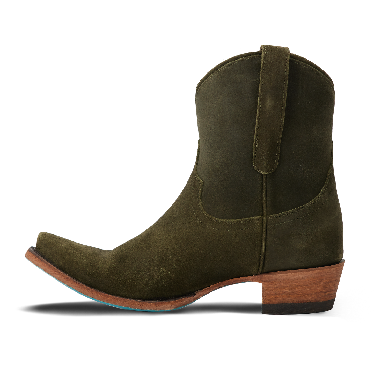 Emma Jane Bootie - Olive Suede