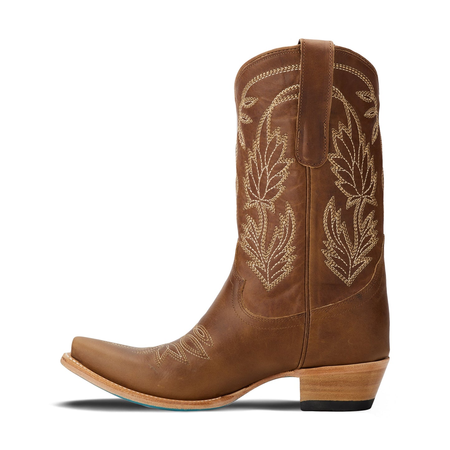 Brown leather Sandaga Desert Clay cowboy boot for PS5.