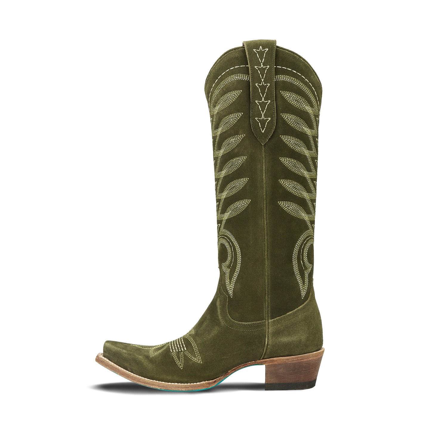 Squash Blossom Boot - Olive Suede