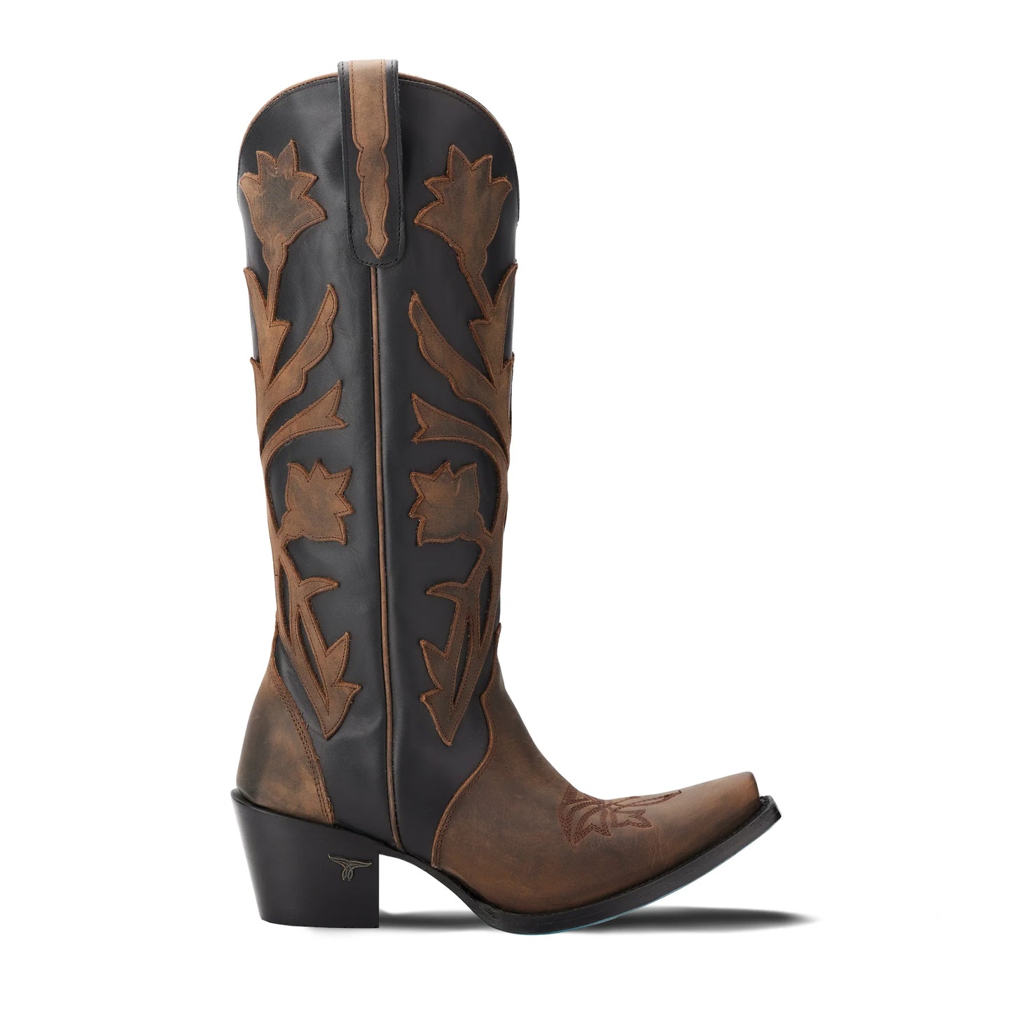Jolene Jet Black and Burnt Caramel Cowboy Boot