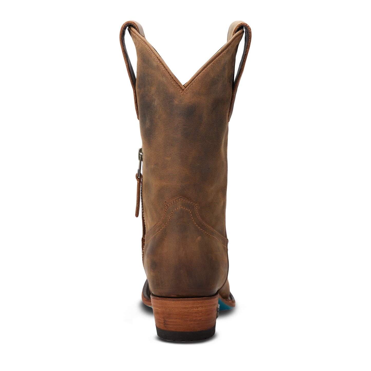 Burnt Caramel Plain Jane Midi Western Boot