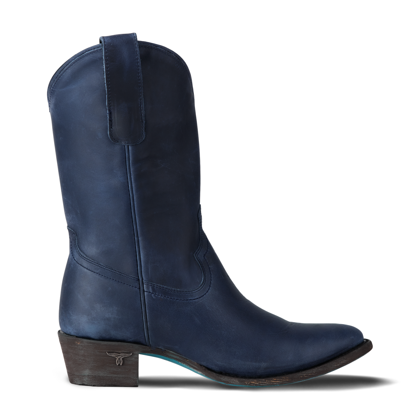 Midnight Navy Plain Jane Midi Cowboy Boot