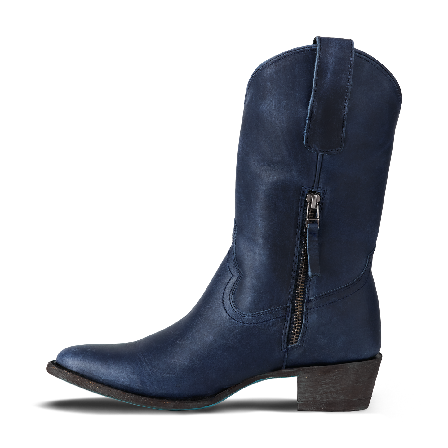 Midnight Navy Plain Jane Midi Cowboy Boot for PS5
