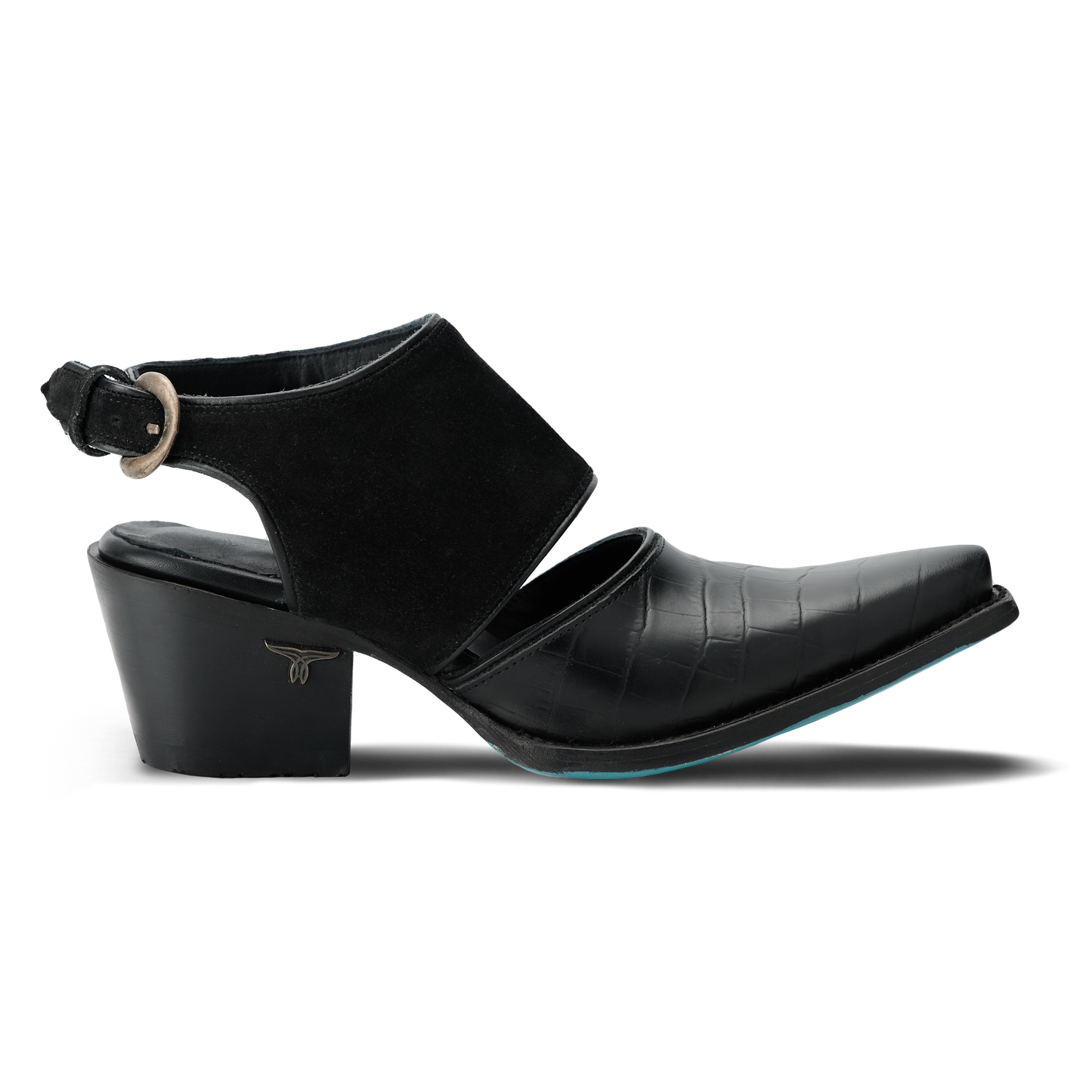 Plain Jane Slingback Mule - Soft Black Suede