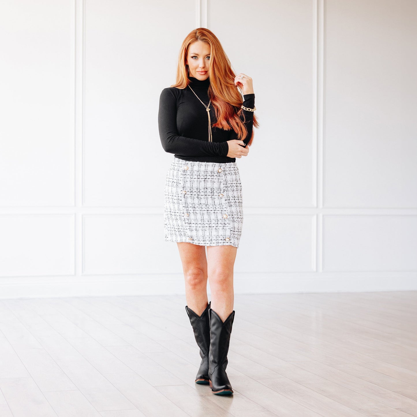 Emma Jane Jet Black Long Sleeve Outfit