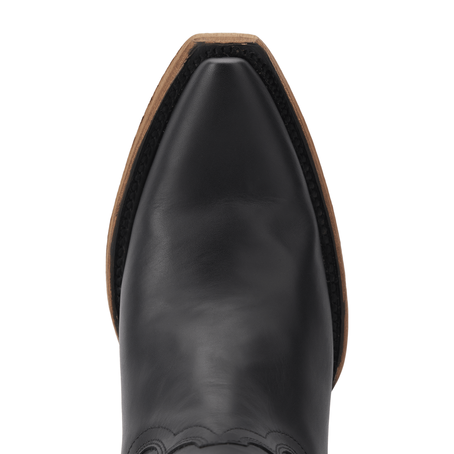 Emma Jane Jet Black Leather Boot - Top View