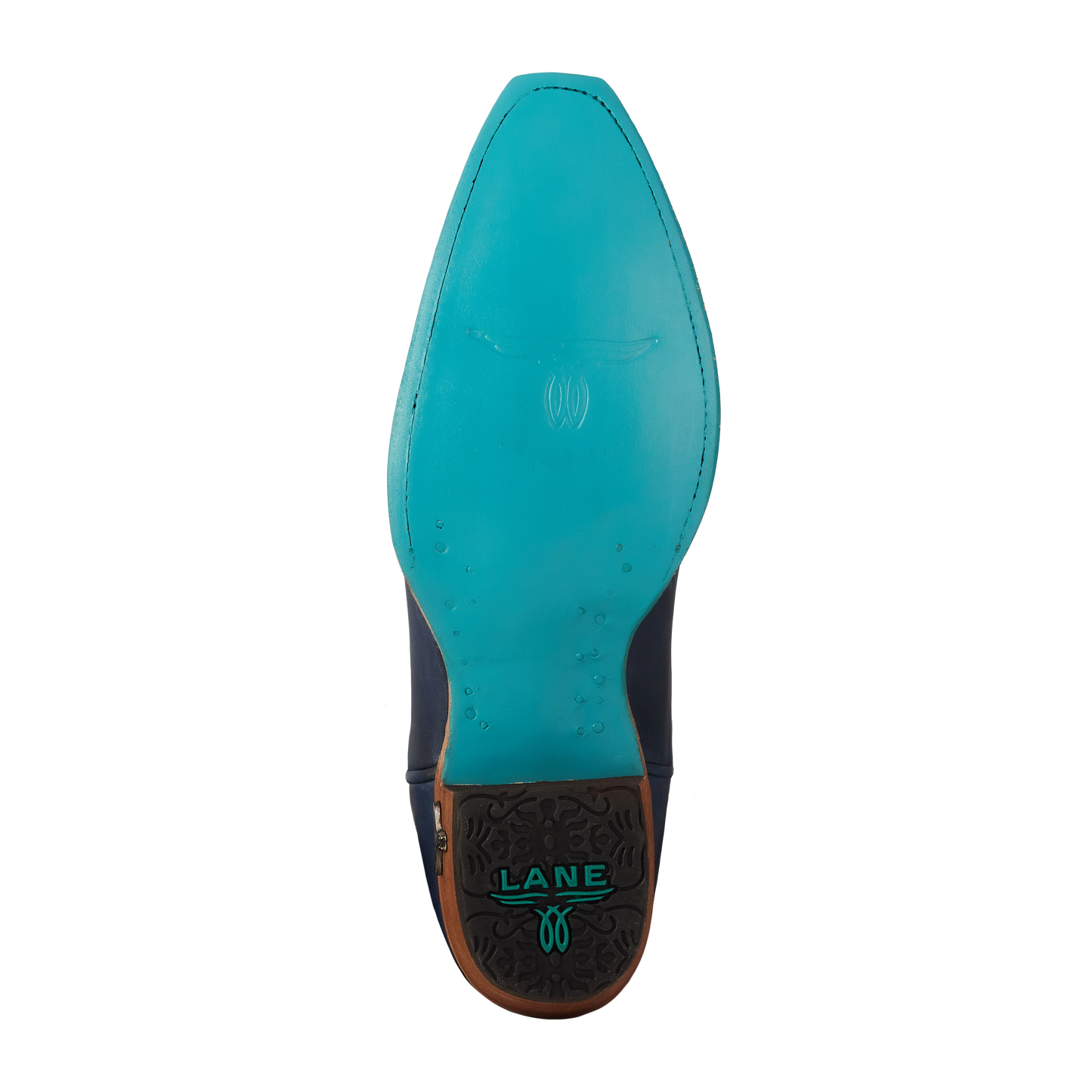 Lane Emma Jane Bootie in Midnight Navy - sole view