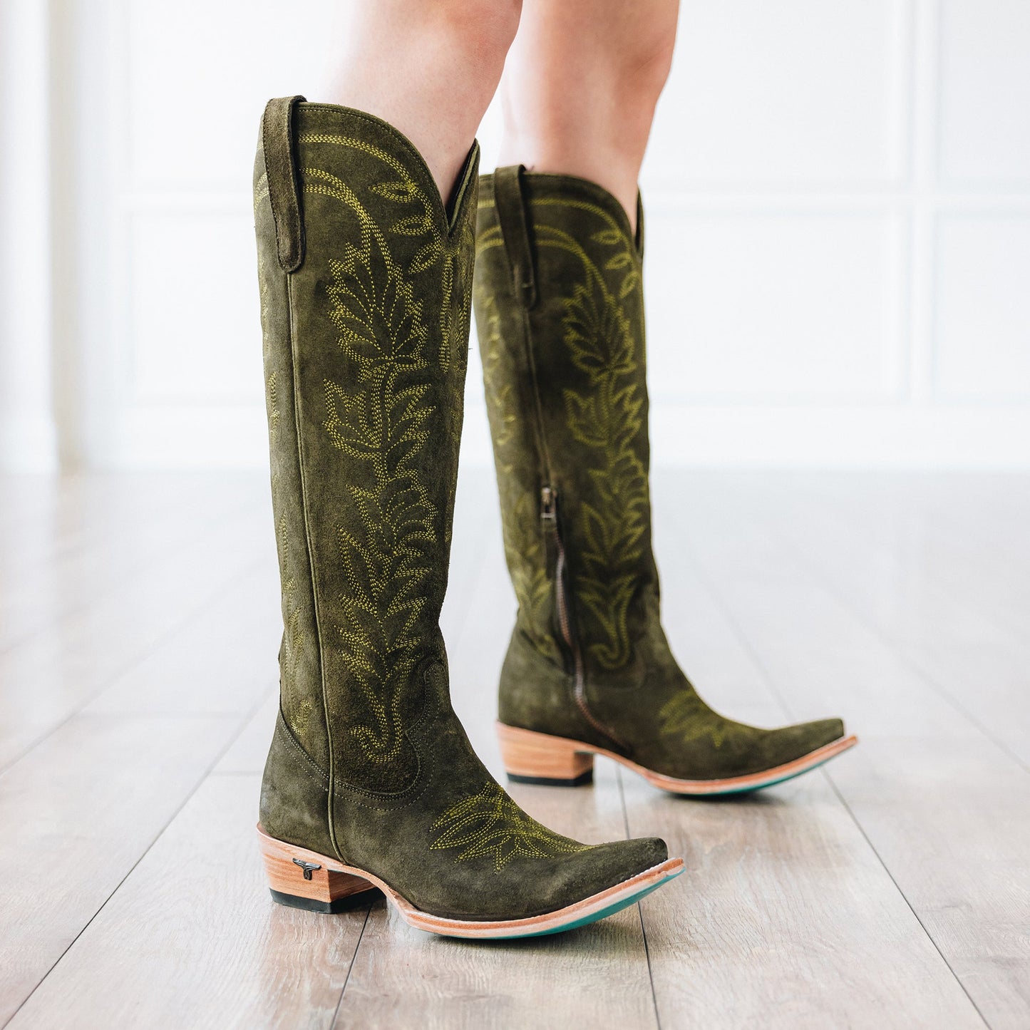 Sandaga Knee High - Olive Suede