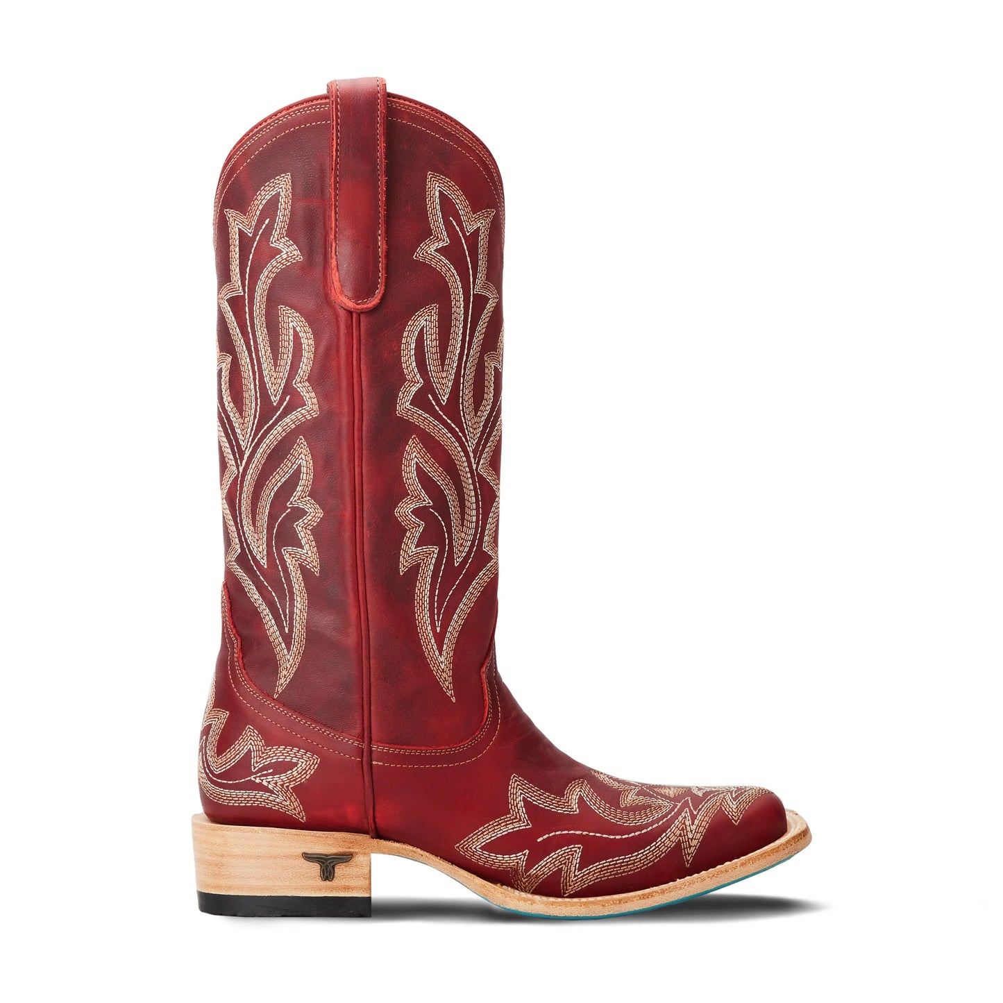 Red Saratoga Square Smoldering Ruby Cowboy Boot