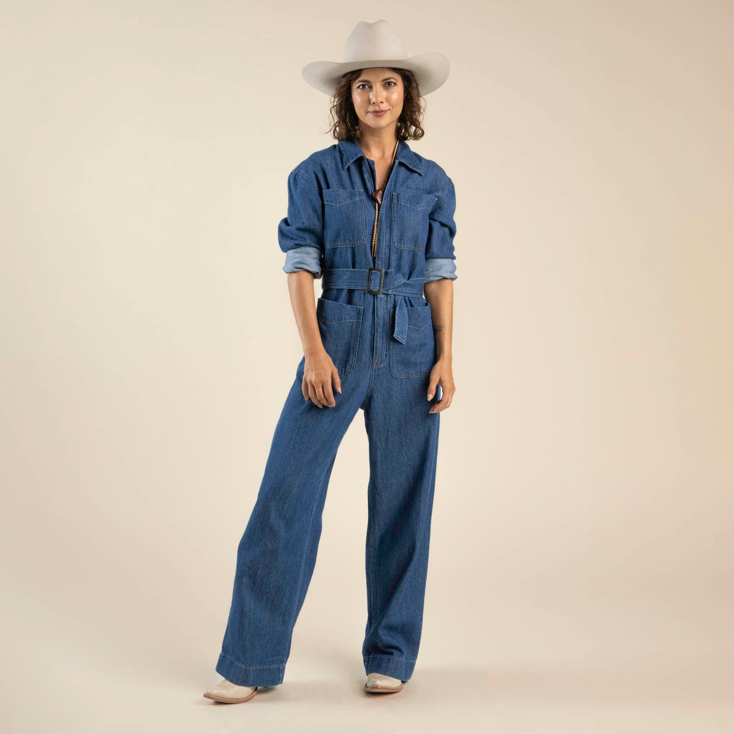 Margot Denim Jumpsuit by Sendero Provisions