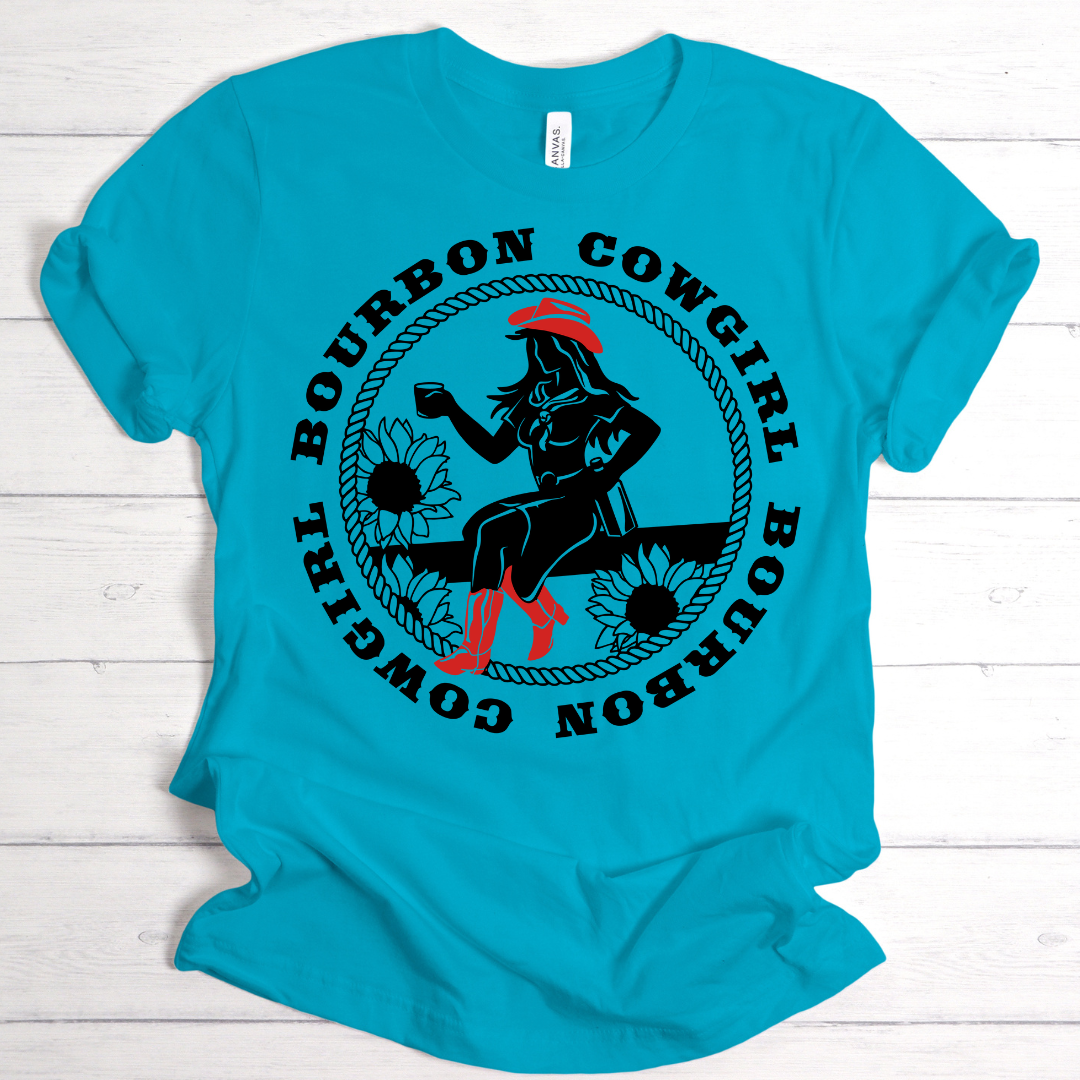 Bourbon Cowgirl graphic tee