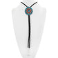 Navajo Turquoise Coral Silver Bolo Tie